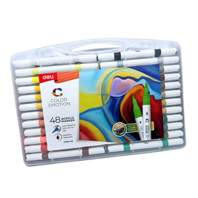 סט 48 טושי אקריליק DELI