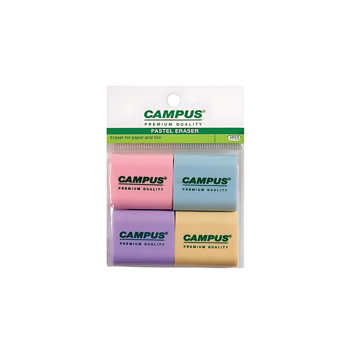 מארז 4 מחקים פסטל CAMPUS