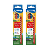 סט 5 עפרונות צבעוניים עבים גרוב לאחיזה נכונה LYRA Groove