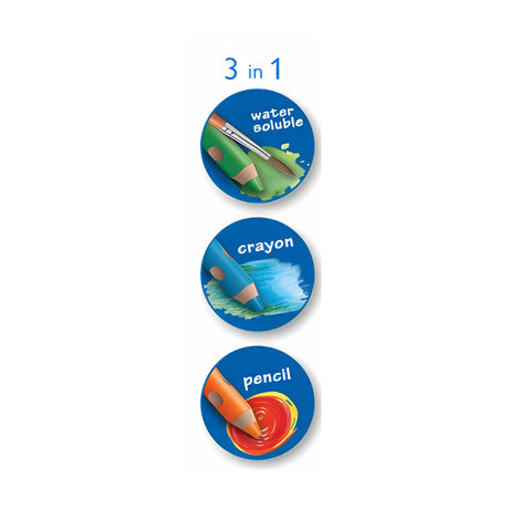 סט 6 עפרונות צבעוניים ג'מבו לאחיזה נכונה LYRA Groove