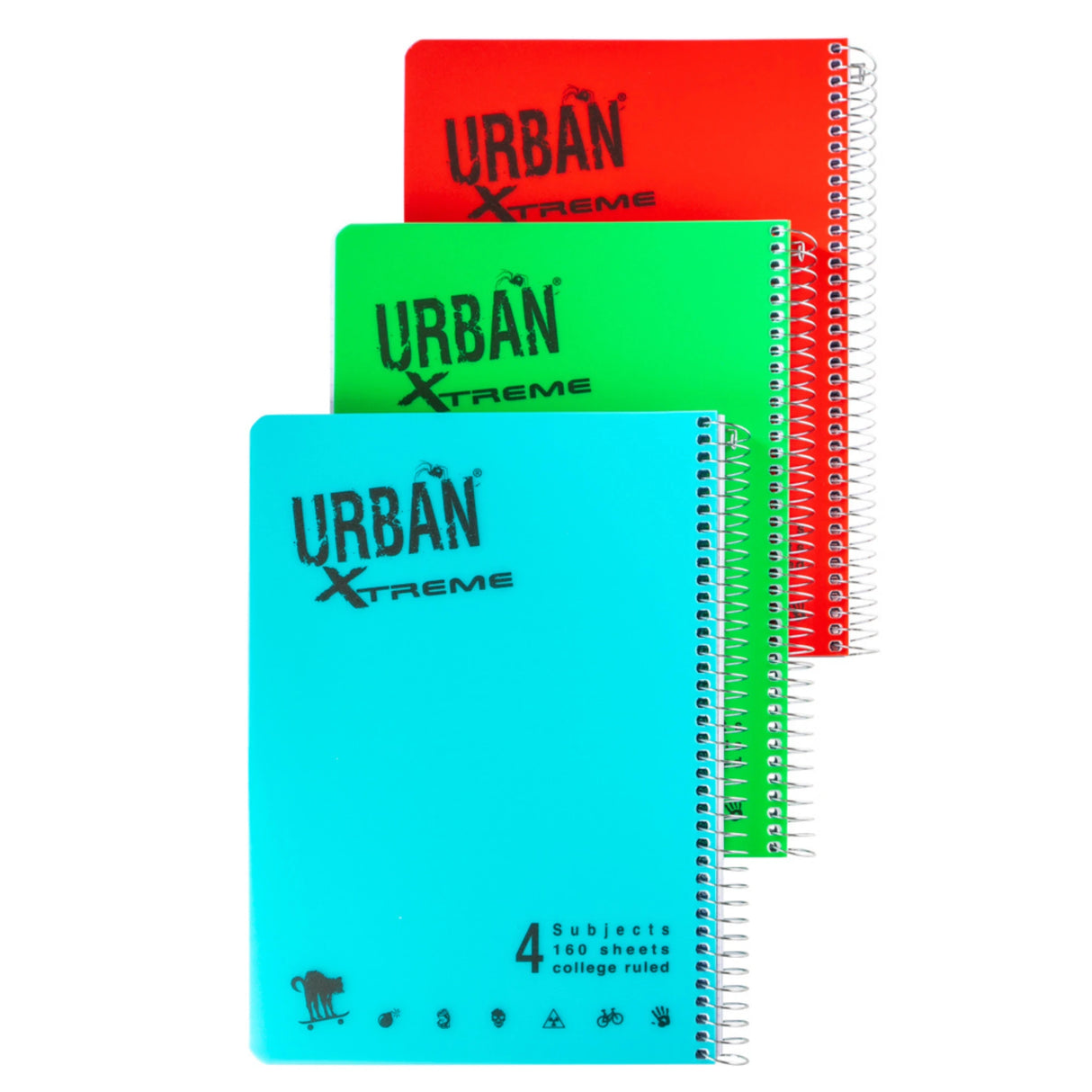 מחברת ספירל A4 משובץ 4 נושאים אורבן URBAN