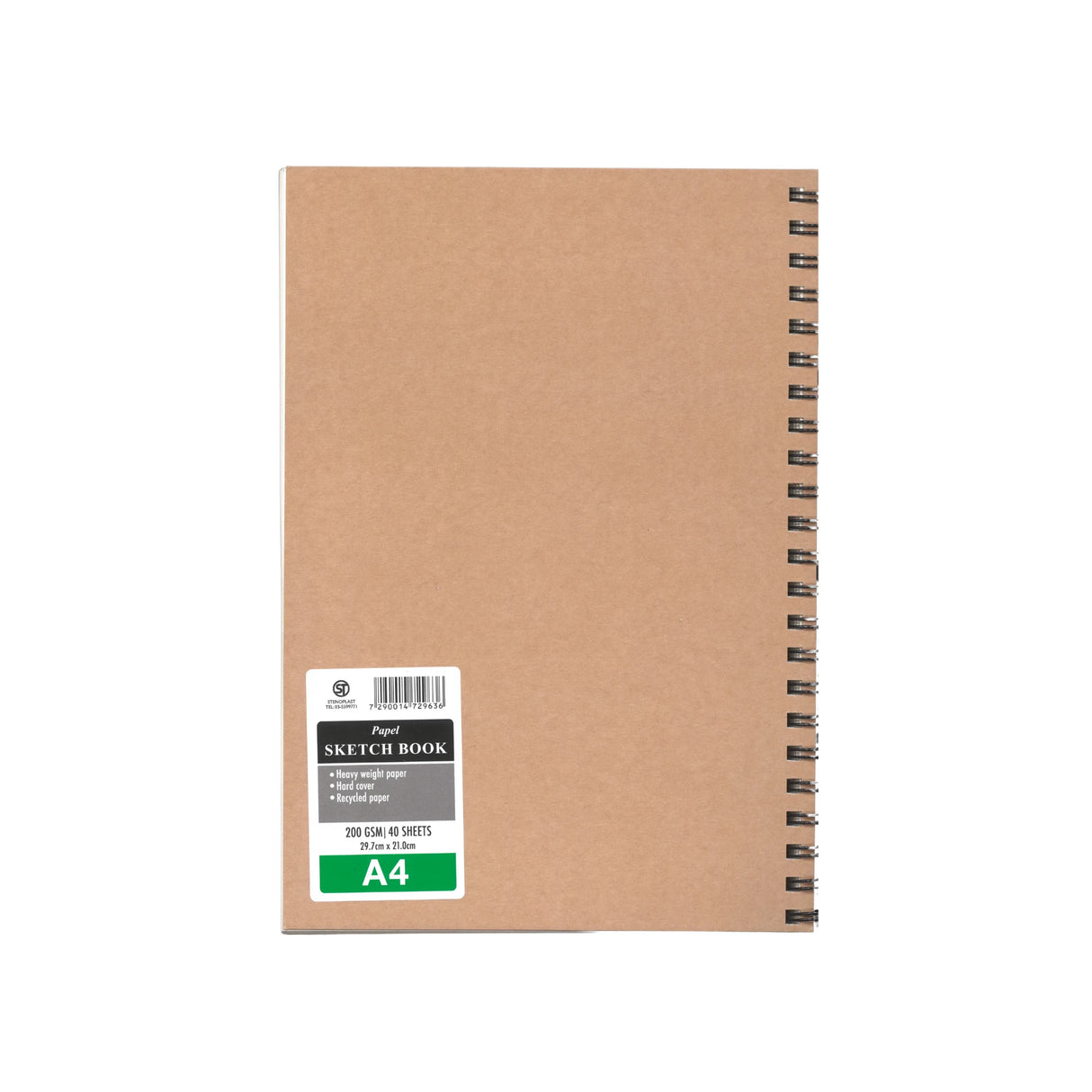 סקצ'בוק - מחברת רישום A4 ספירל צד