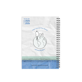 יומן שבועי A5 ספירל סנופי 2025/2026