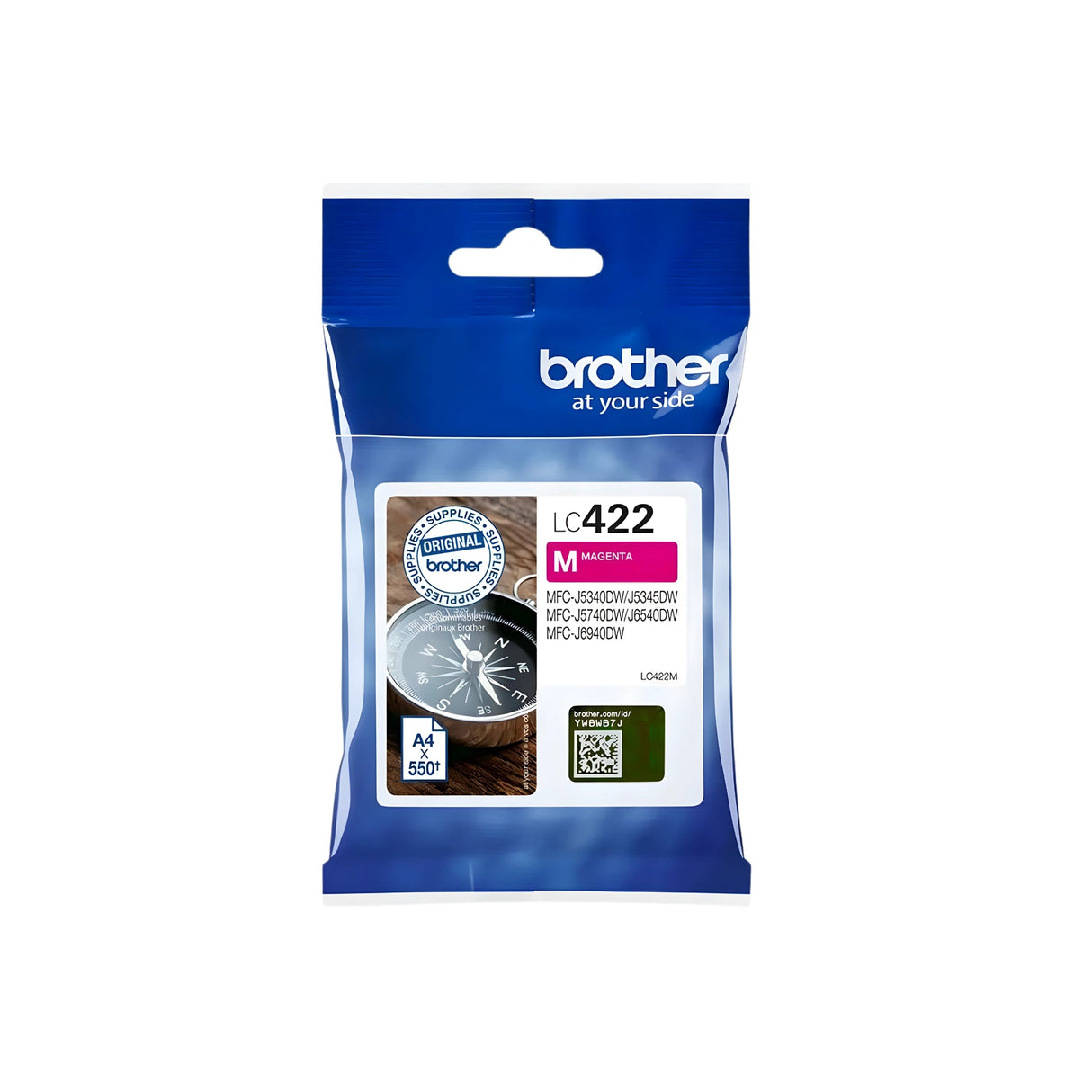 דיו מקורי BROTHER LC 422M אדום