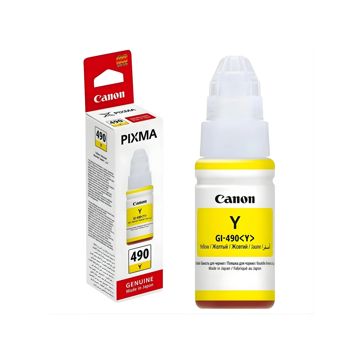 בקבוק דיו מקורי CANON 490 צהוב