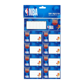מארז מדבקות שם למחברת NBA