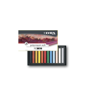 גירי פסטל יבש 12 גוונים | LYRA POLYCRAYONS SOFT