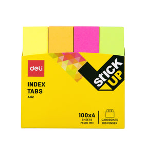 400 דגלוני נייר בצבעים זוהרים 19x76 מ"מ DELI