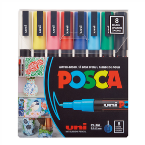 סט 8 טוש פוסקה Posca - PC-3M