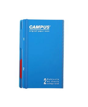 מחברת ספירל A4 + גומייה 2 נושאים שורה קמפוס CAMPUS