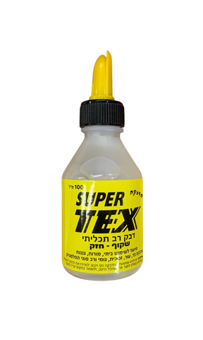 דבק שקוף רב תכליתי 100 מ"ל SUPER TEX
