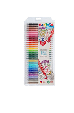 סט 30 טושים צבעוניים דו צדדי CARIOCA BIRELLO