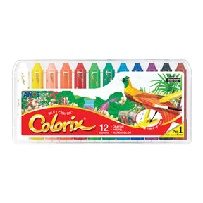 סט 12 צבעי פסטל אקוורל - קולוריקס COLORIX CRAYON